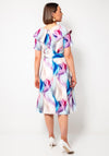 Coco Doll Gia Nala Abstract Print Dress, Lilac and Blue