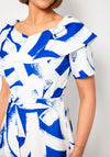 Coco Doll Gia Nala Abstract Print Dress, Blue and White