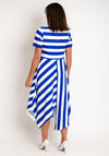 Coco Doll Hara Geometric Stripe Maxi Dress, Royal Blue & White