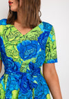 Coco Doll Judy Floral Midi Dress, Royal Green