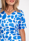 Coco Doll Judy Satin Feel Spot Print Midi Dress, Royal Spot