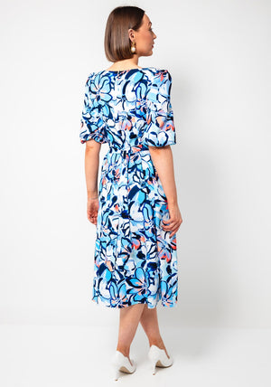 Coco Doll Modi Floral Print Dress, Blue