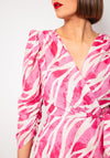 Coco Doll Pemo Animal Print Wrap Dress, Pink