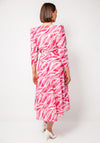 Coco Doll Pemo Animal Print Wrap Dress, Pink