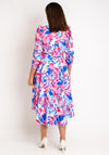 Coco Doll Ruched Sleeve Maxi Wrap Print Dress, Multi