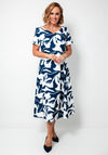 Coco Doll Tara Floral Print A-Line Dress, Navy and White