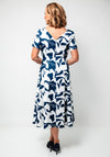 Coco Doll Tara Floral Print A-Line Dress, Navy and White