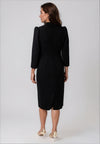 Coco Doll Terri Bow Detail Pencil Midi Dress, Black