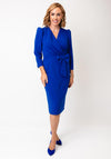 Coco Doll Terri Bow Detail Pencil Midi Dress, Royal Blue