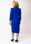 Coco Doll Terri Bow Detail Pencil Midi Dress, Royal Blue