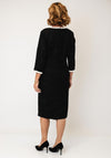 Coco Doll Trim Detail Midi Dress, Black and White