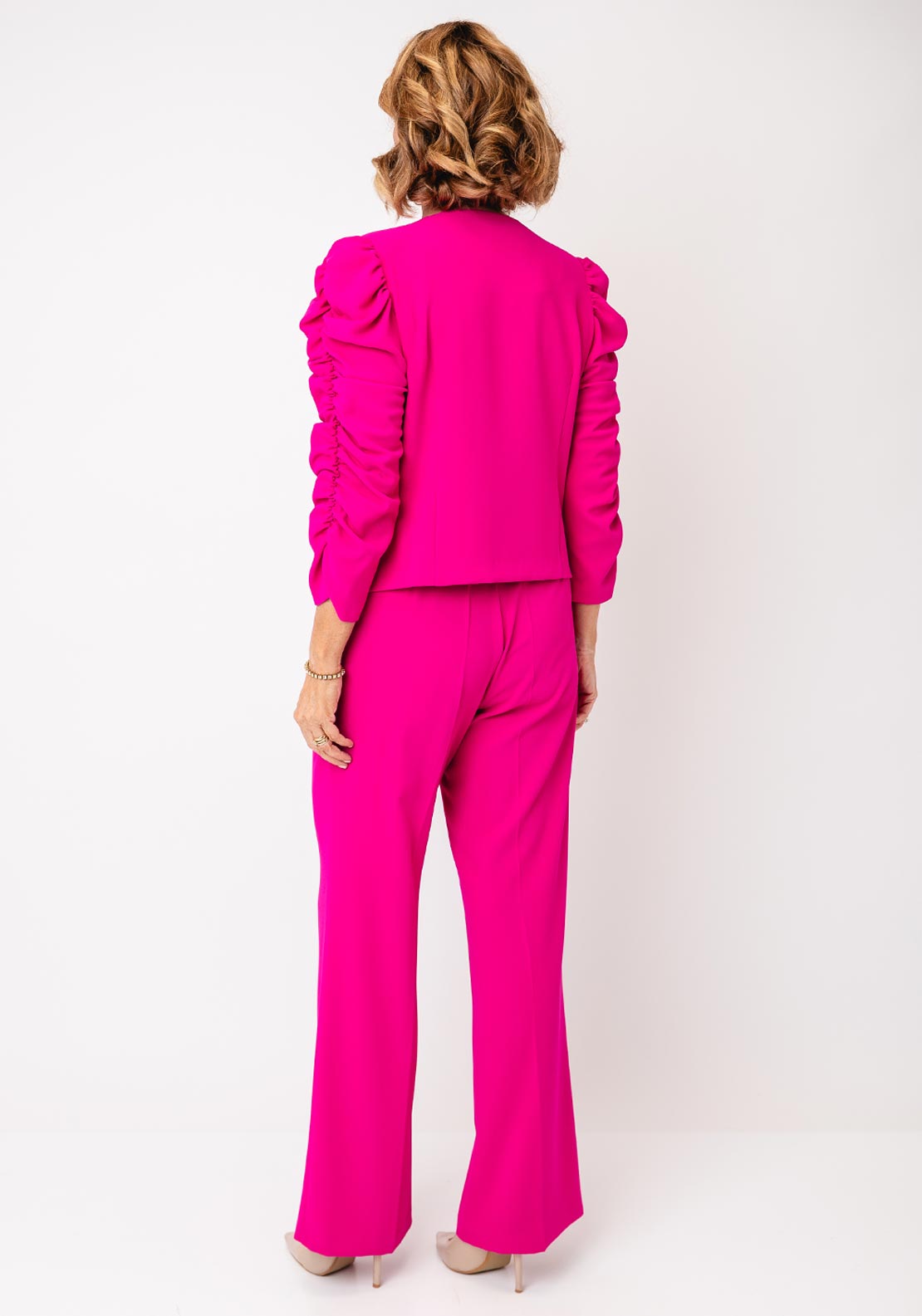 Coco Doll Dune Steph Top and Trousers Co-Ord, Fuchsia Pink