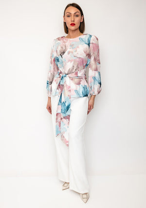 Coco Doll Gem Trim Tribe Floral Tie Detail Two Piece, Pink