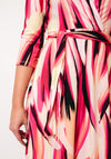 Coco Doll Robeny Abstract V Neck Maxi Dress, Pink