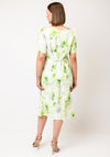 Coco Doll Sydney Floral V Neck Midi Dress, Lime Green