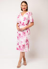 Coco Doll Sydney Floral V Neck Midi Dress, Pink