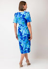 Coco Doll Toya Floral Print Wrap Midi Dress, Blue