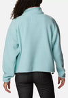 Columbia Womens Helvita™ Cropped Half Zip Snap Fleece, Aqua Haze