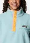 Columbia Womens Helvita™ Cropped Half Zip Snap Fleece, Aqua Haze