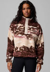Columbia Womens Helvetia™ II Cropped Print Fleece, Brown Multi