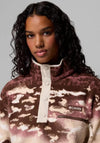 Columbia Womens Helvetia™ II Cropped Print Fleece, Brown Multi