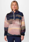Columbia Womens Helvetia™ II Print Fleece Hoodie, Navy Multi