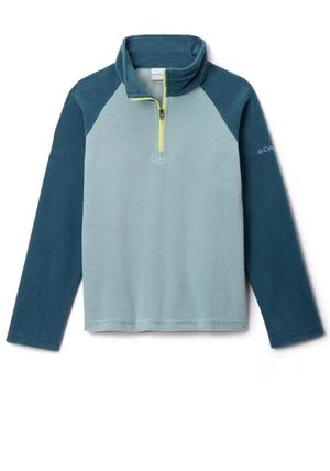 Columbia Kids Glacial Fleece Quarter Zip Fleece, Blue