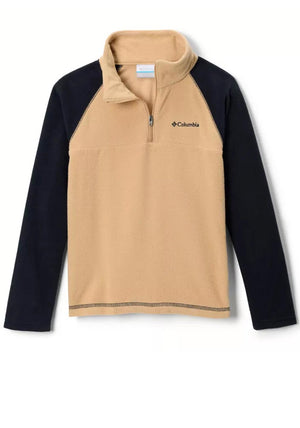 Columbia Kids Glacial Quarter Zip Fleece, Tan