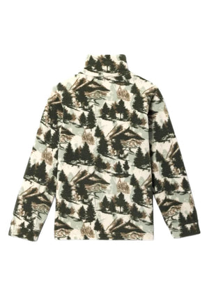 Columbia Kids Zing Print Full Zip Print Fleece, Green Multi
