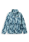 Columbia Kids Zing Print Full Zip Print Fleece, Green