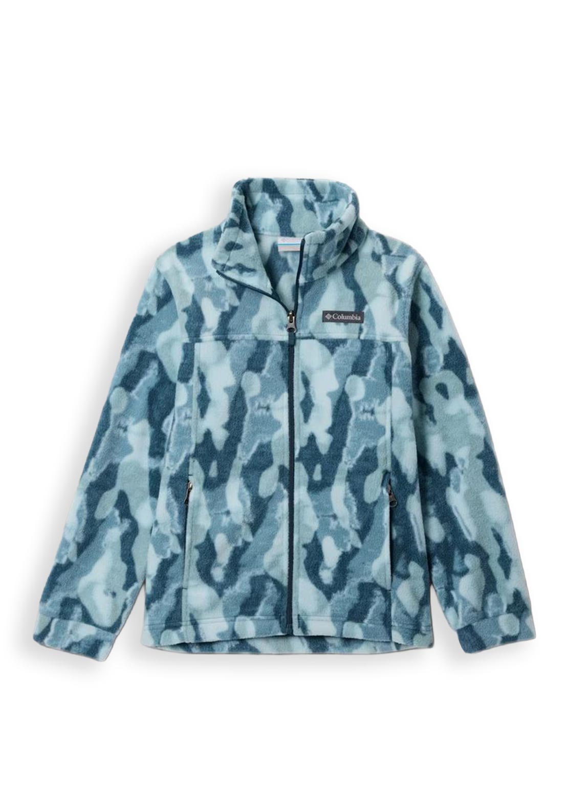 Columbia Kids Zing Print Full Zip Print Fleece, Green