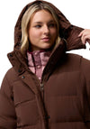Columbia Womens Amaze Down Long Coat, Brown