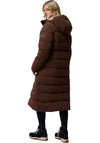 Columbia Womens Amaze Down Long Coat, Brown