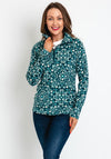 Columbia Womens Glacial™ IV Half Zip Patterned Fleece, Green Multi