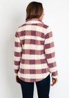 Columbia Womens West Bend™ Full Zip Sherpa Check Jacket, Purple Multi