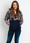 Columbia Womens Winter Pass™ Aztec Inspired Sherpa Hooded Fleece, Navy Multi