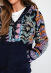 Columbia Womens Winter Pass™ Aztec Inspired Sherpa Hooded Fleece, Navy Multi