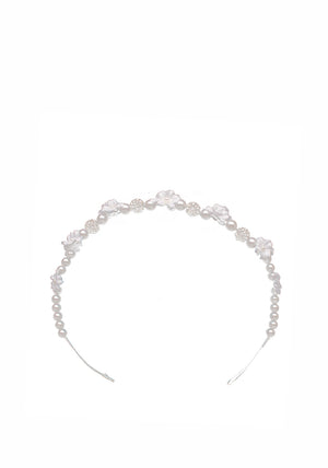 Isabella Girls Communion Embellished Pearl Headpiece