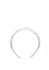 Isabella Girls Communion Floral and Pearl Headband, White
