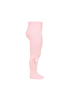 Condor Mini Girl Satin Bow Tights, Pink