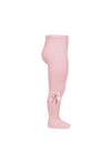 Condor Mini Girl Velvet Bow Tights, Pink