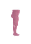 Condor Mini Girl Satin Bow Tights, Pink