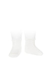 Condor Girls Short Pattern Cuff Sock, Ivory