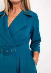 Coco Doll Marci Wrap A-line Dress,Teal