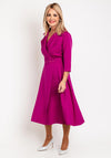 Coco Doll Marci Wrap A-line Dress, Plum