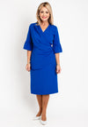 Coco Doll Robi Draped Midi Dress, Royal Blue
