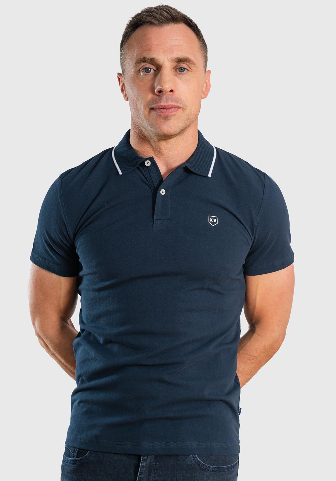 XV Kings By Tommy Bowe Cougars Polo Shirt, Navy