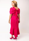 Couture Club Beaded Bow Back Midi Dress, Pink