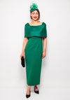 Couture Club Beaded Bow Back Pencil Dress, Emerald Green