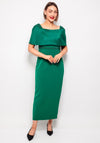 Couture Club Beaded Bow Back Pencil Dress, Emerald Green